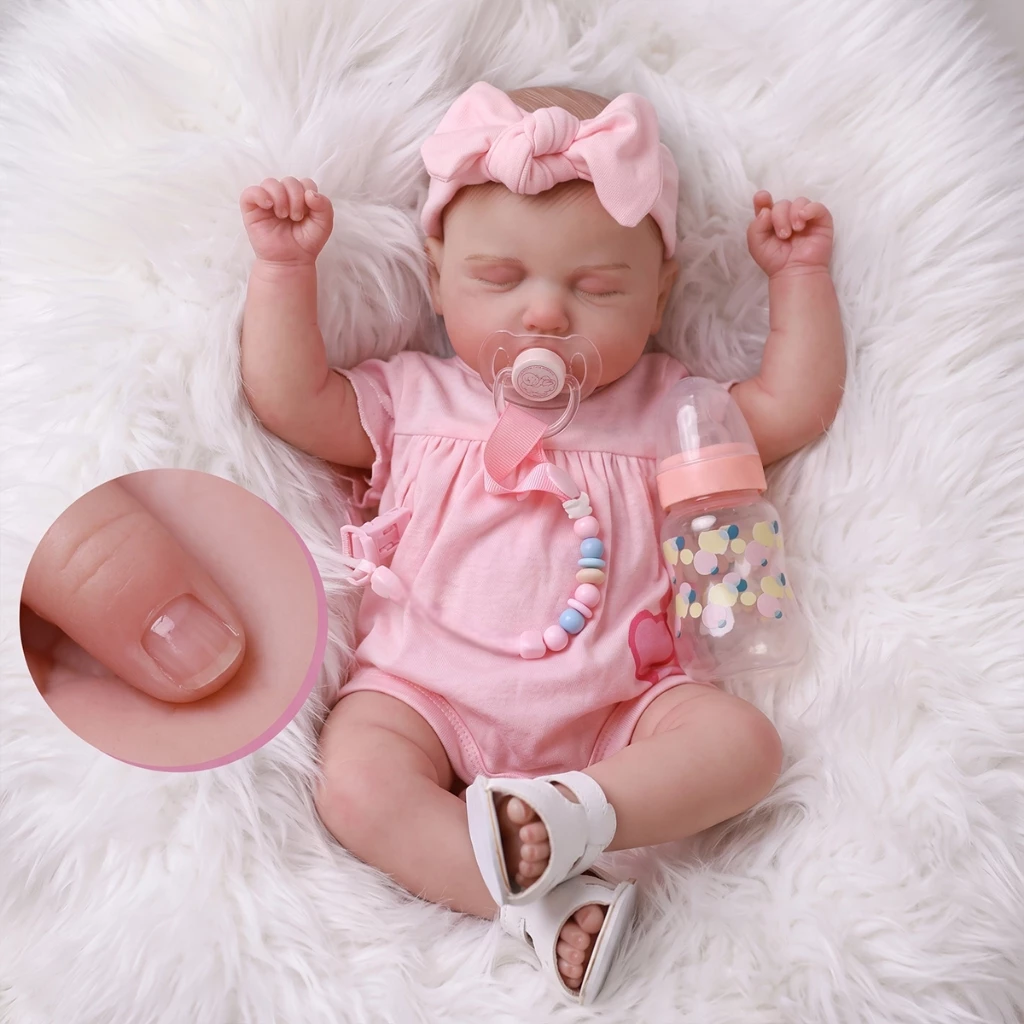 Bebe-Reborn-Realista-Noemi-Vinil-Siliconado-Macio-48cm-Sonho-Reborn