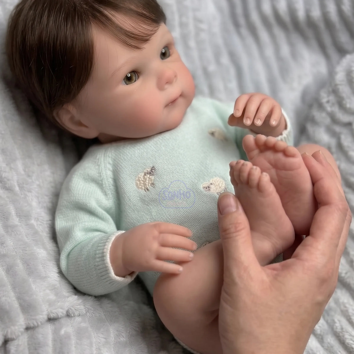 Bebê Reborn Hiper Realista Vivienne Silicone Sólido Molinho