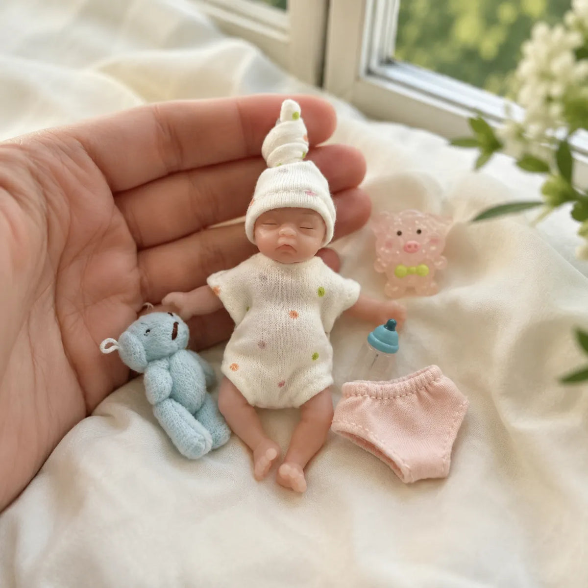 Mini_Bebe_Reborn_Pingo_Silicone_Solido_Corpo_Molinho_Sonho_Reborn