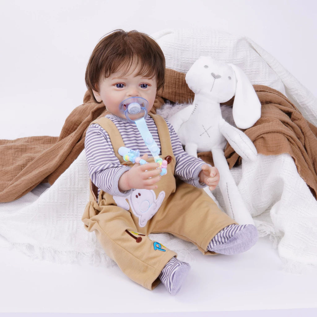 Bebê Reborn Realista Dante Vinil Siliconado Macio 55cm