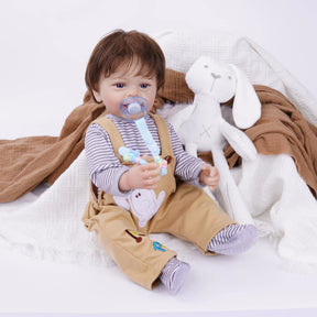 Bebê Reborn Realista Dante Vinil Siliconado Macio 55cm