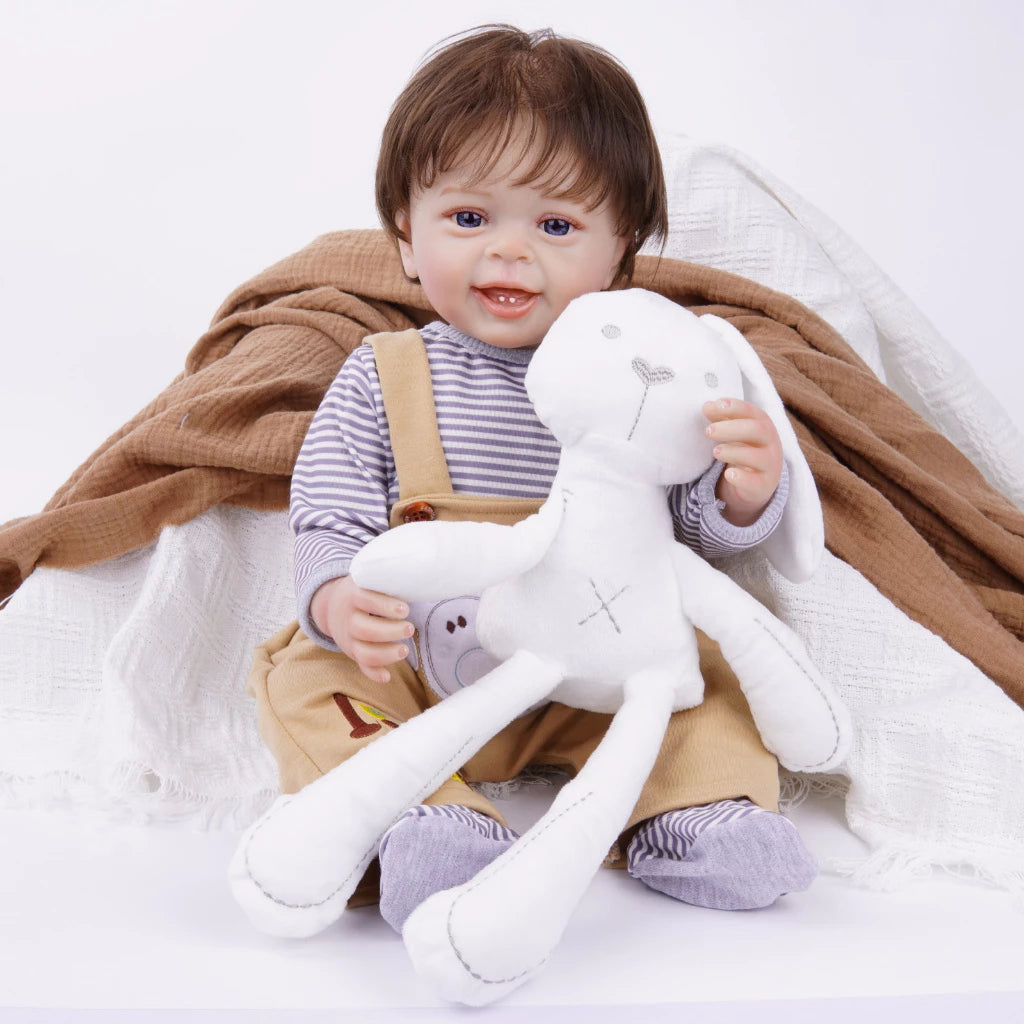 Bebê Reborn Realista Dante Vinil Siliconado Macio 55cm