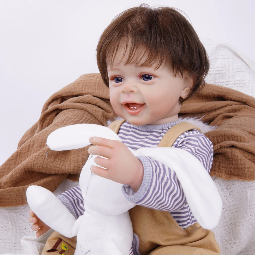 Bebê Reborn Realista Dante Vinil Siliconado Macio 55cm
