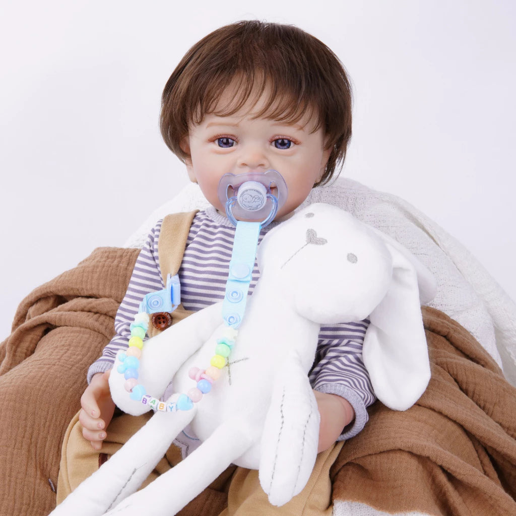 Bebê Reborn Realista Dante Vinil Siliconado Macio 55cm