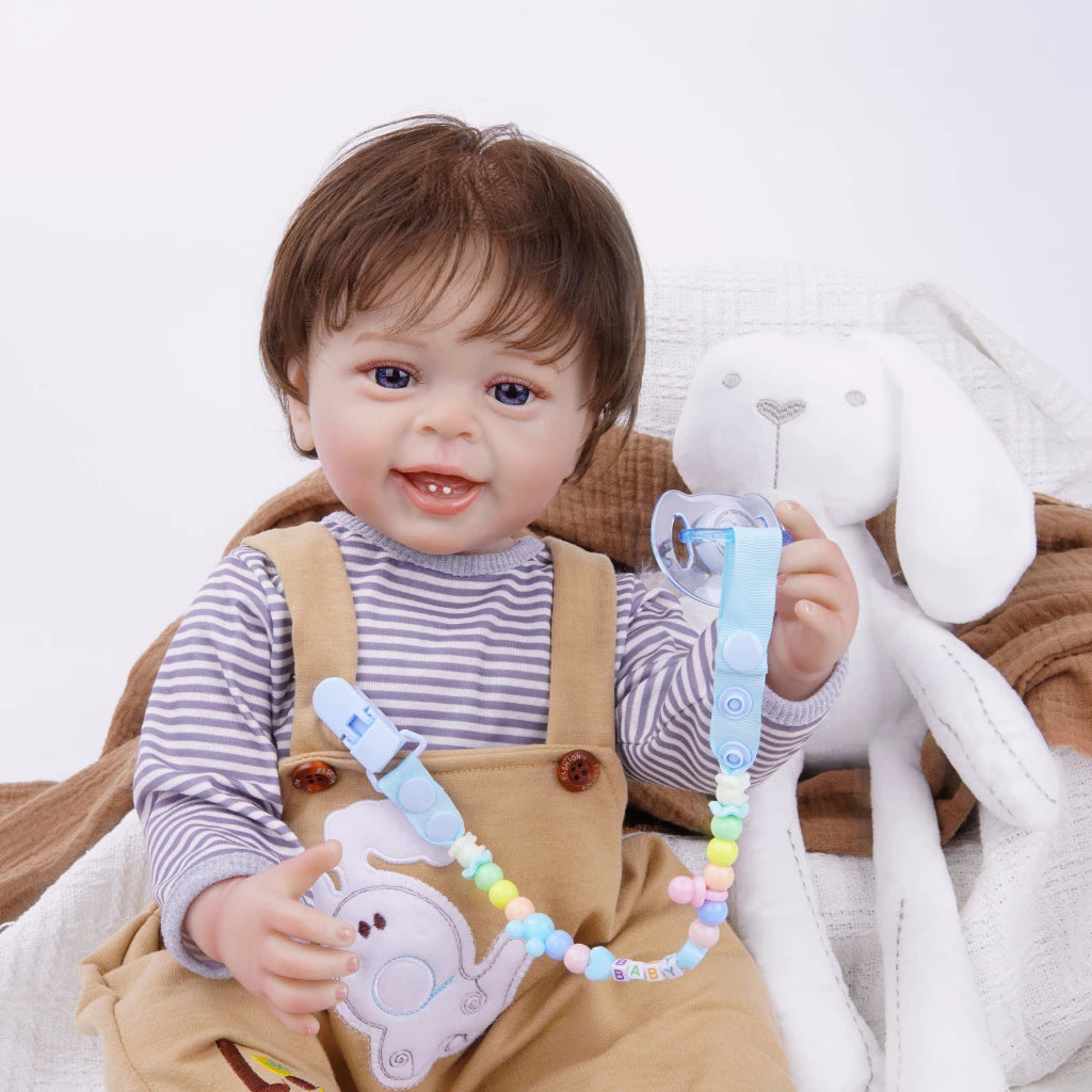 Bebê Reborn Realista Dante Vinil Siliconado Macio 55cm